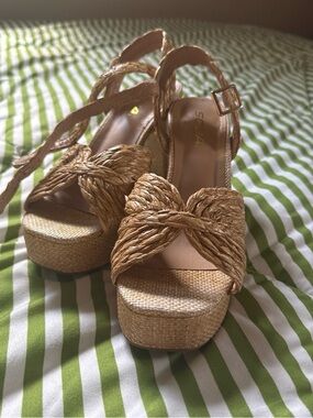 Natural Braided Platform Sandals - SODA